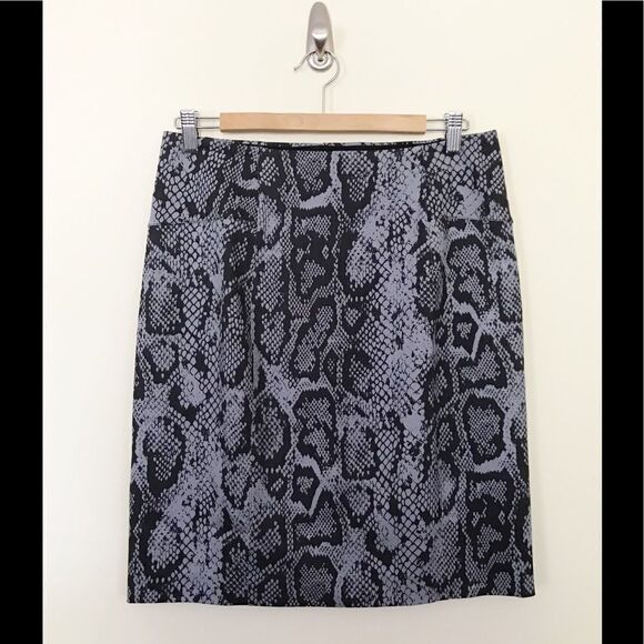 Lysse Viper Snake Stretch Pencil Skirt L Gray NEW - Picture 2 of 8